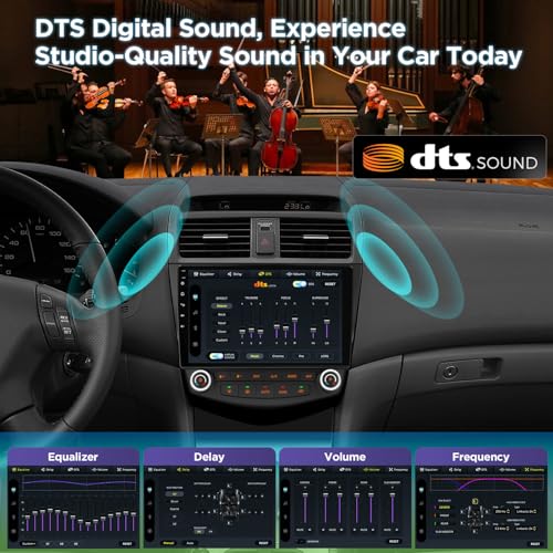 Xtrons إكس ترونز لراديو هوندا أكورد 2003 2004 2005 2006 2007، أندرويد 14 كوالكوم أوكتا كور 8GB+256GB، ستيريو سيارة بشاشة تعمل باللمس QLED مقاس 10.1 بوصة، نظام ملاحة GPS، بلوتوث، DSP، كار بلاي، أندرويد أوتو - Image 4