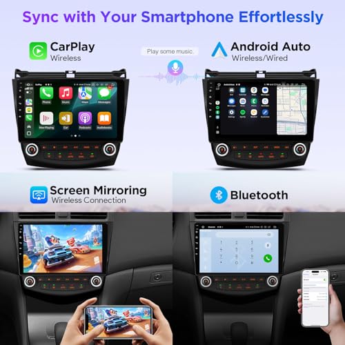 Xtrons إكس ترونز لراديو هوندا أكورد 2003 2004 2005 2006 2007، أندرويد 14 كوالكوم أوكتا كور 8GB+256GB، ستيريو سيارة بشاشة تعمل باللمس QLED مقاس 10.1 بوصة، نظام ملاحة GPS، بلوتوث، DSP، كار بلاي، أندرويد أوتو - Image 5