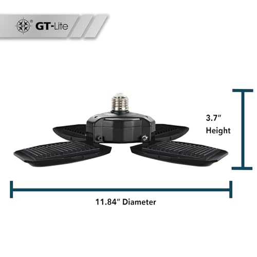 GT-Lite 15,000 Lumen LED Adjustable 4 Panel Bulb, Uses Only 140W, Daylight, E26 Base, LED Garage Light for Indoors Workshop Warehouse - Image 4