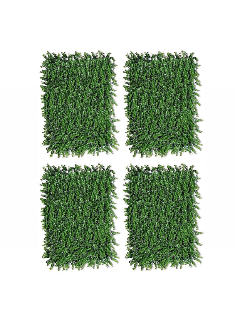 Art Street Artificial Wall Grass for Wall Dcor Artificial Wall Grass Panel for Home Decoration Grass Mat for Wall Decorative Plastic Foldable Wall Grass PanelSet of 4Green 24 x 16 inches  - Image 1