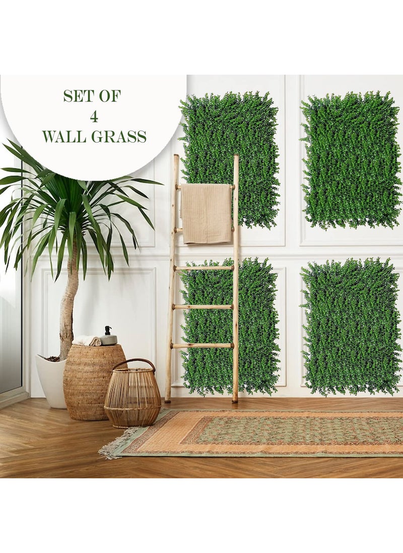 Art Street Artificial Wall Grass for Wall Dcor Artificial Wall Grass Panel for Home Decoration Grass Mat for Wall Decorative Plastic Foldable Wall Grass PanelSet of 4Green 24 x 16 inches  - Image 3