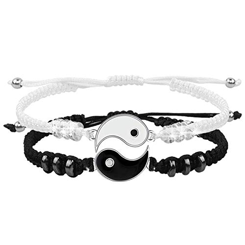 Moncinday Best Friend Bracelets for 2 matching Bracelets, Bff Bracelets for 2 Yin Yang Friendship Bracelets for men women Color2 - Image 1