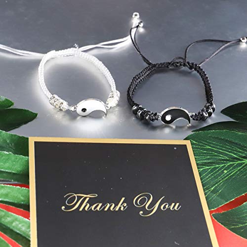 Moncinday Best Friend Bracelets for 2 matching Bracelets, Bff Bracelets for 2 Yin Yang Friendship Bracelets for men women Color2 - Image 4