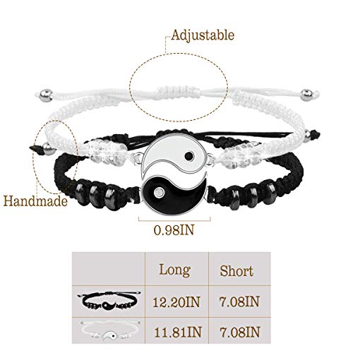 Moncinday Best Friend Bracelets for 2 matching Bracelets, Bff Bracelets for 2 Yin Yang Friendship Bracelets for men women Color2 - Image 2