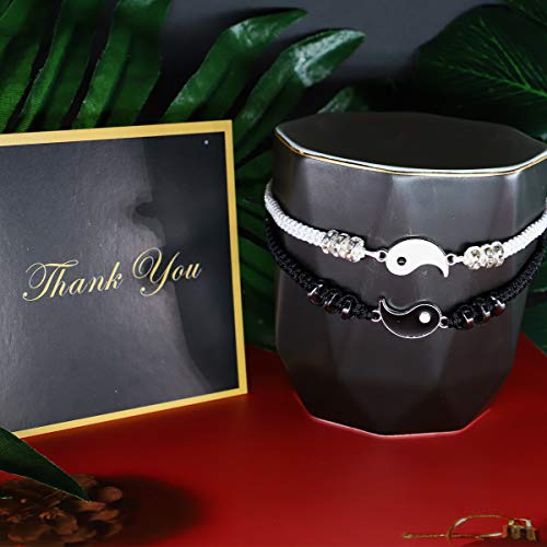 Moncinday Best Friend Bracelets for 2 matching Bracelets, Bff Bracelets for 2 Yin Yang Friendship Bracelets for men women Color2 - Image 3