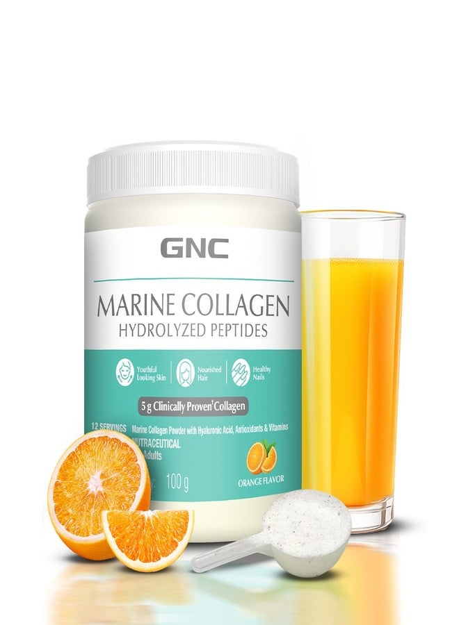 GNC Marine Collagen|100 Gm|Type 1 & Type 3 Collagen|Hydrolyzed Peptides |Hyaluronic Acid|Biotin |Vitamin C &E |Grape Seed Extract |Rosemary Extract |For Radiant & Youthful Skin,2 count,12 servings - Image 2