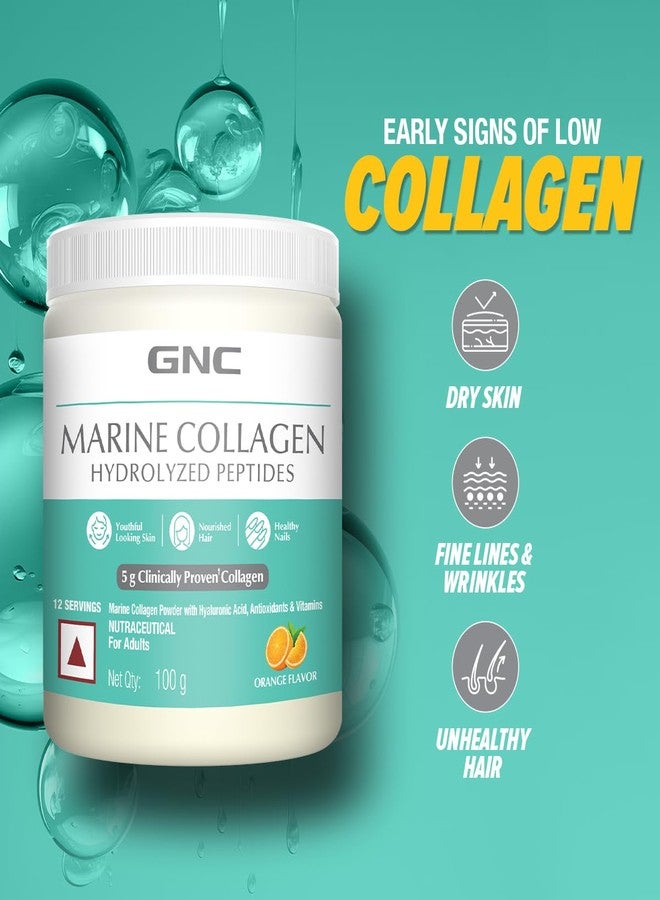GNC Marine Collagen|100 Gm|Type 1 & Type 3 Collagen|Hydrolyzed Peptides |Hyaluronic Acid|Biotin |Vitamin C &E |Grape Seed Extract |Rosemary Extract |For Radiant & Youthful Skin,2 count,12 servings - Image 4