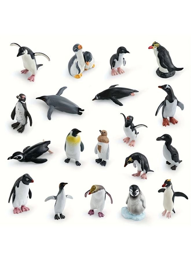 Penguin Model Set 19pcs Arctic Animal Figurines Collection - Image 1
