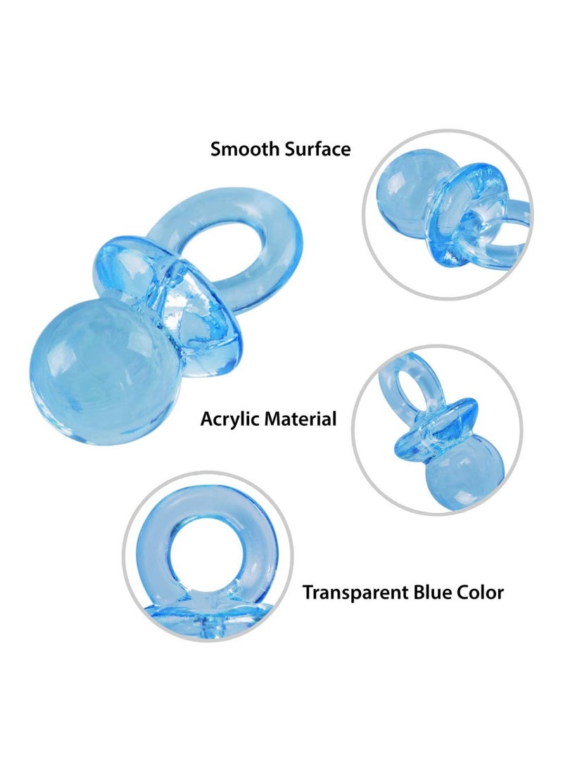Pack Of 144 Mini Acrylic Baby Pacifiers, Blue