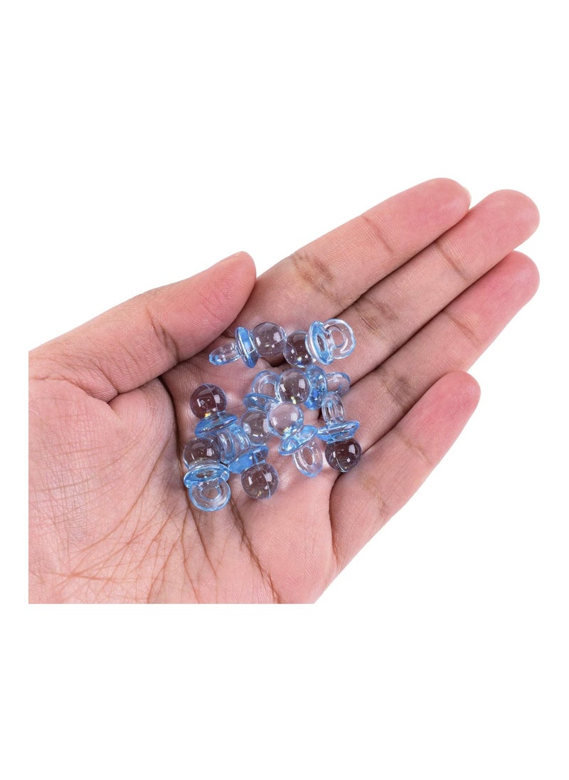 Pack Of 144 Mini Acrylic Baby Pacifiers, Blue