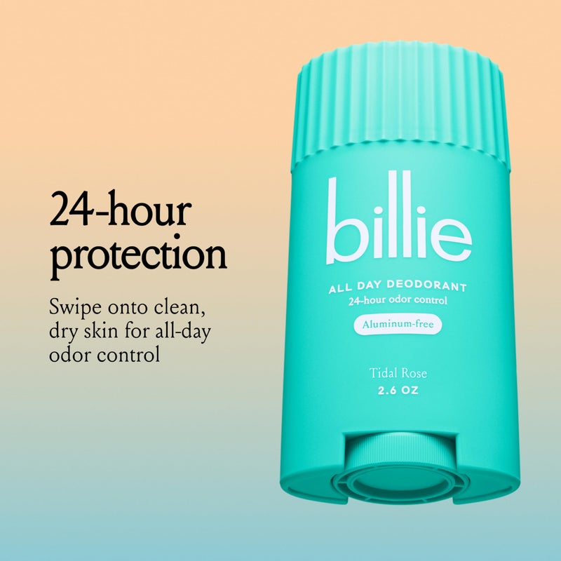 Billie All Day Deodorant, 24-hour Odor Protection, Aluminum-Free, Tidal Rose, 2.6oz - Image 2