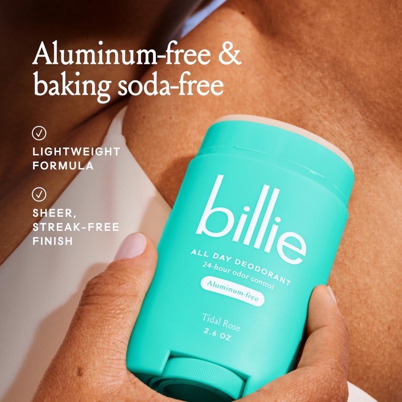 Billie All Day Deodorant, 24-hour Odor Protection, Aluminum-Free, Tidal Rose, 2.6oz - Image 3
