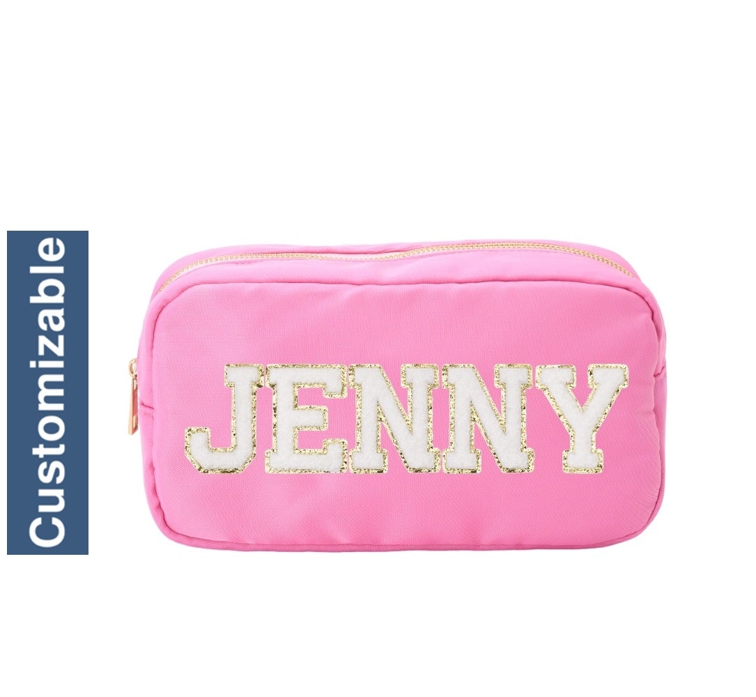 The Happy Tribe Personalised Medium Pouch, Candy Pink