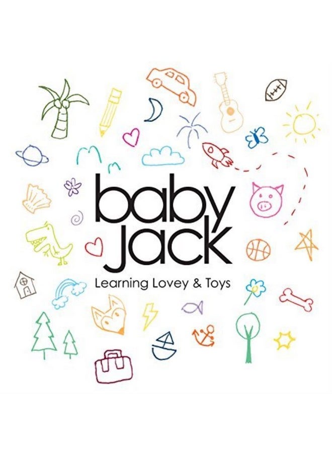 The Learning Lovey Baby Sensory Crinkle & Teething Square Lovey Toy With Closed Ribbon Tags For Increased Stimulation: 8"X8" (Firefighter)  - Image 5