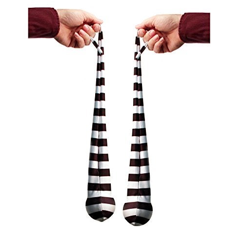 Zeekio Kids Sock Poi - 22" Length - Quality Stretch Material POI with Bean Bags (Black and White Stripes) - Image 3