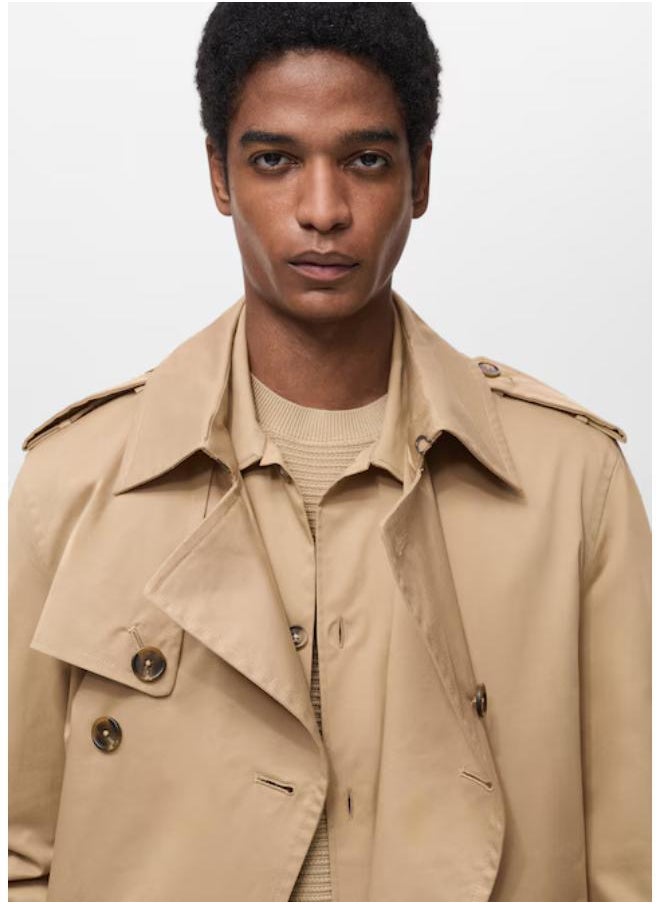 Mango Man - Water-Repellent Belted Trench Coat - Image 1