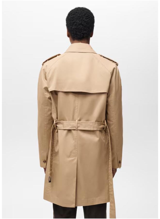 Mango Man - Water-Repellent Belted Trench Coat - Image 1