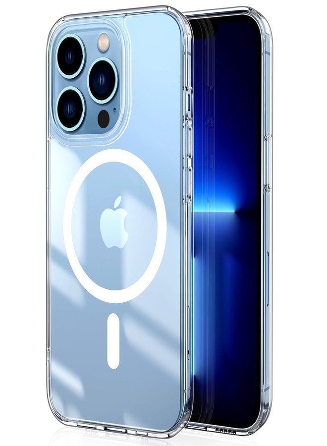 CACOE Magnetic Case for iPhone 13 Pro 6.1 inch-Compatible with MagSafe & Magnetic Car Phone Mount,Not Yellowing Anti-Scratch Shockproof(Clear) - Image 1