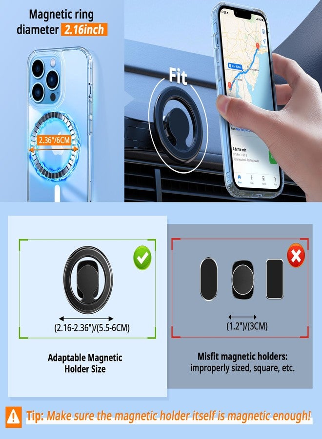 CACOE Magnetic Case for iPhone 13 Pro 6.1 inch-Compatible with MagSafe & Magnetic Car Phone Mount,Not Yellowing Anti-Scratch Shockproof(Clear) - Image 3