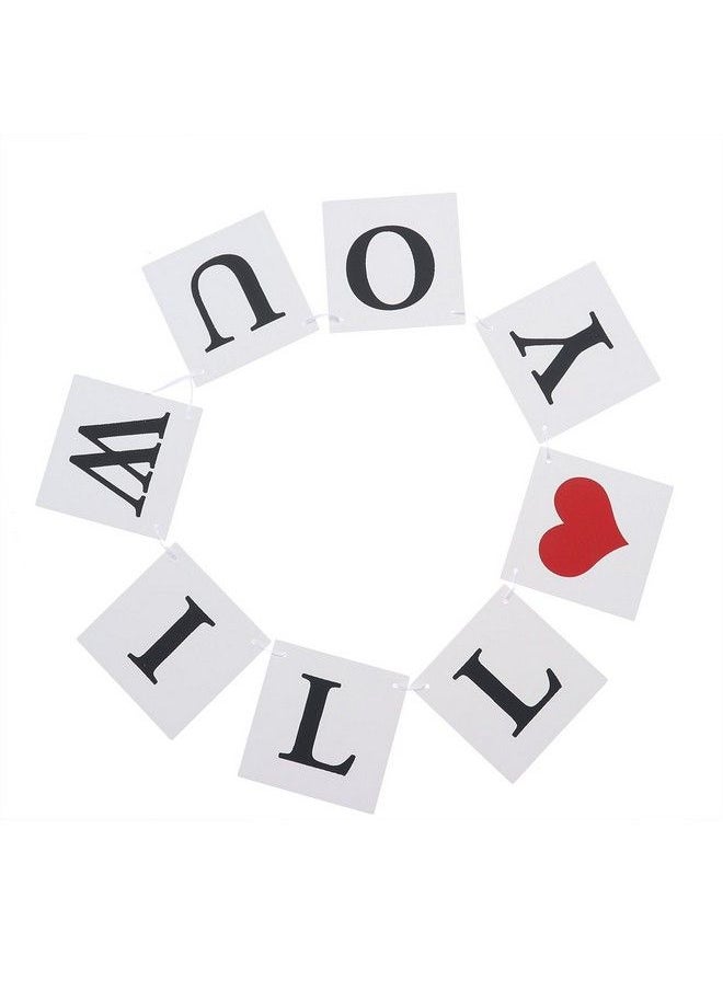 FRECI - Will You Marry Me Banner Paper Banner Decorative Hanging Garland For Wedding Engagement Proposal Party - Image 1