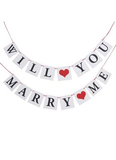 Will You Marry Me Banner Paper Banner Decorative Hanging Garland For Wedding Engagement Proposal Party