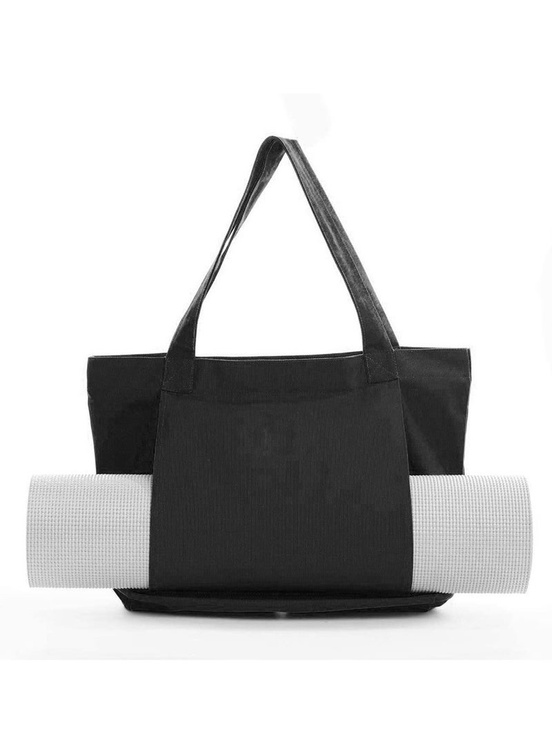 Generic Yoga Pilates Pad Bag Canvas Tote Bag Outdoor Workout Gear Travel Yoga Mat Shoulder Bag 