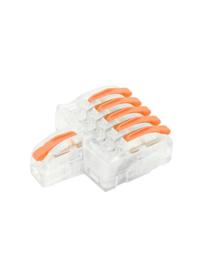The Bros 20 قطعة موصل سلكي سريع 1 في 5 مخرج موصلات سلك T-Tap لتوصيل الأسلاك للمصابيح والمحركات وغيرها (برتقالي)