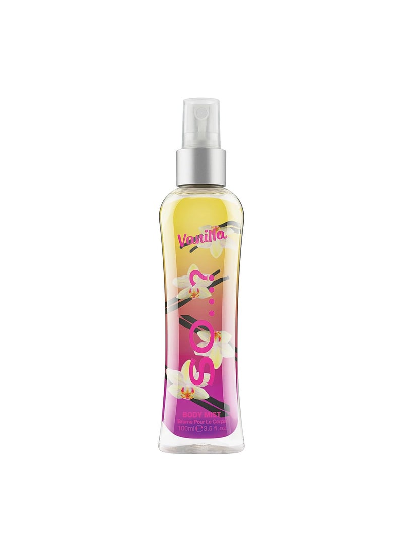 So..? So Vanilla Body Mist Sweet Floral Lily Jasmine Notes  Vanilla Perfume  Ideal Gifts for Women  CrueltyFree Perfume for Women  35 oz  - Image 1