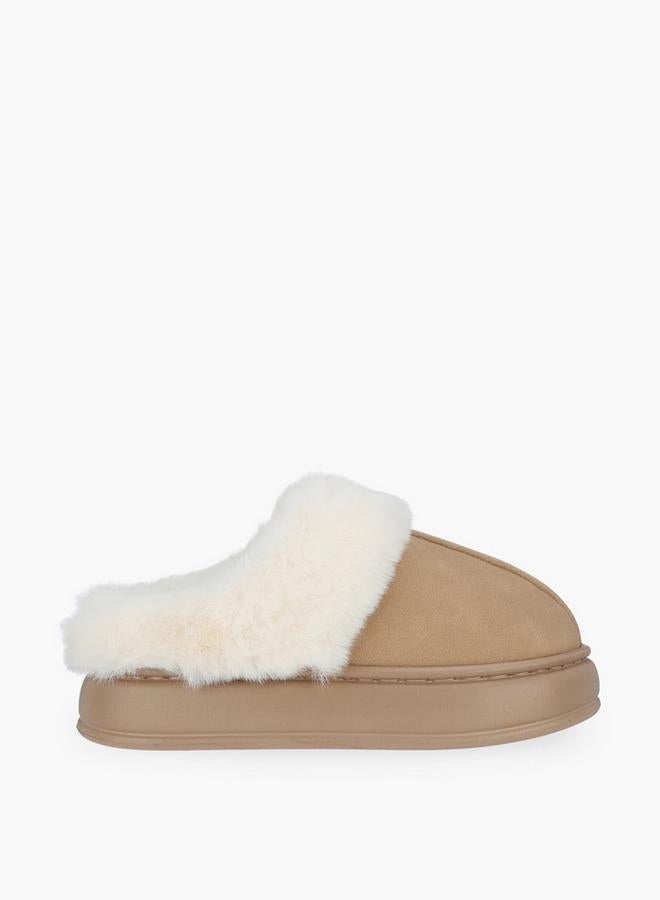 Le Confort Faux Fur Bedroom Slippers - Image 1