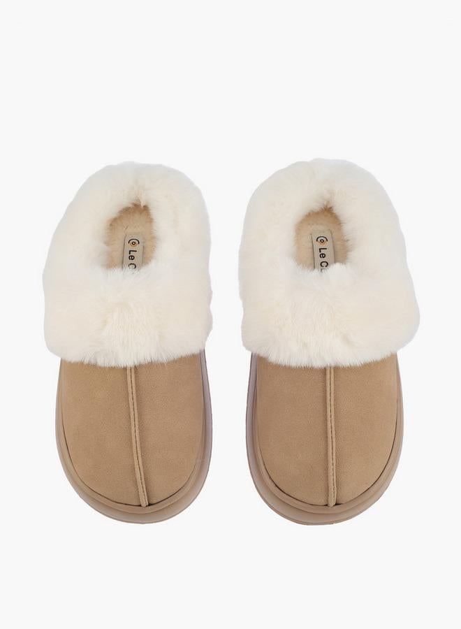 Le Confort Faux Fur Bedroom Slippers - Image 2