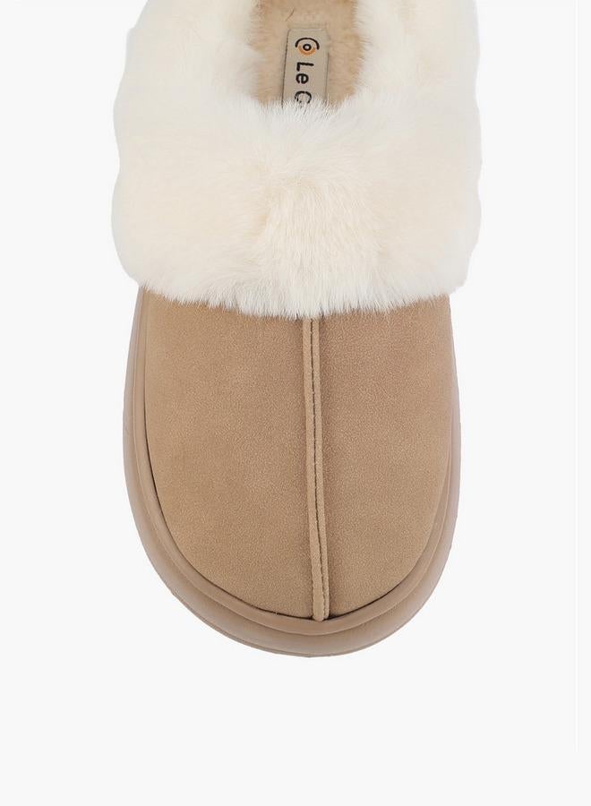 Le Confort Faux Fur Bedroom Slippers - Image 3