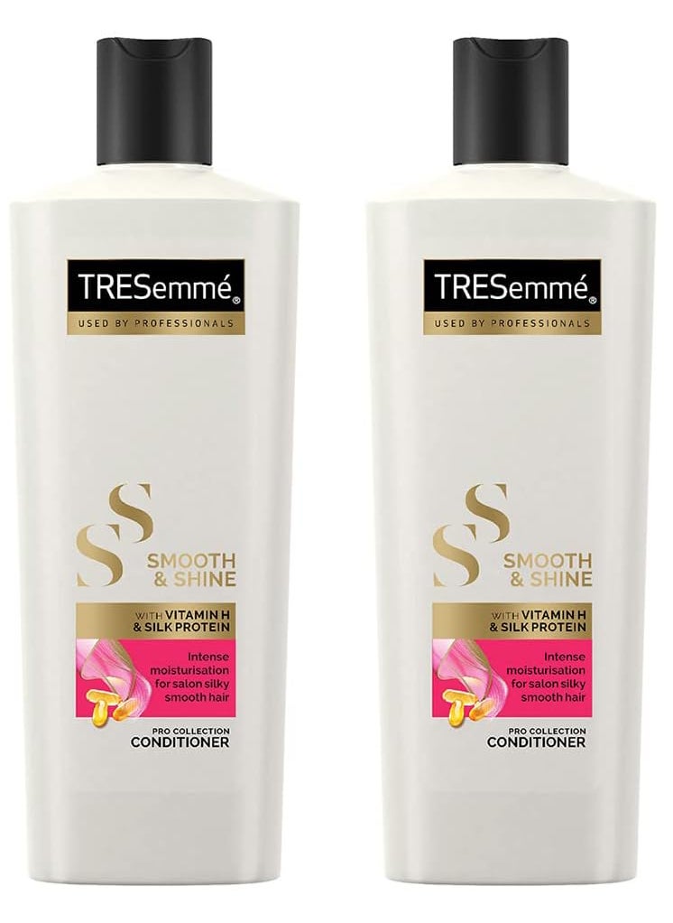 Tresemme TRESemme Smooth Shine Fresh frizzy Conditioner 335 Ml With Biotin Silk Proteins For Silky Smooth Hair Deeply Moisturises Dry Frizzy Hair For Men Womens 2 Count  - Image 1