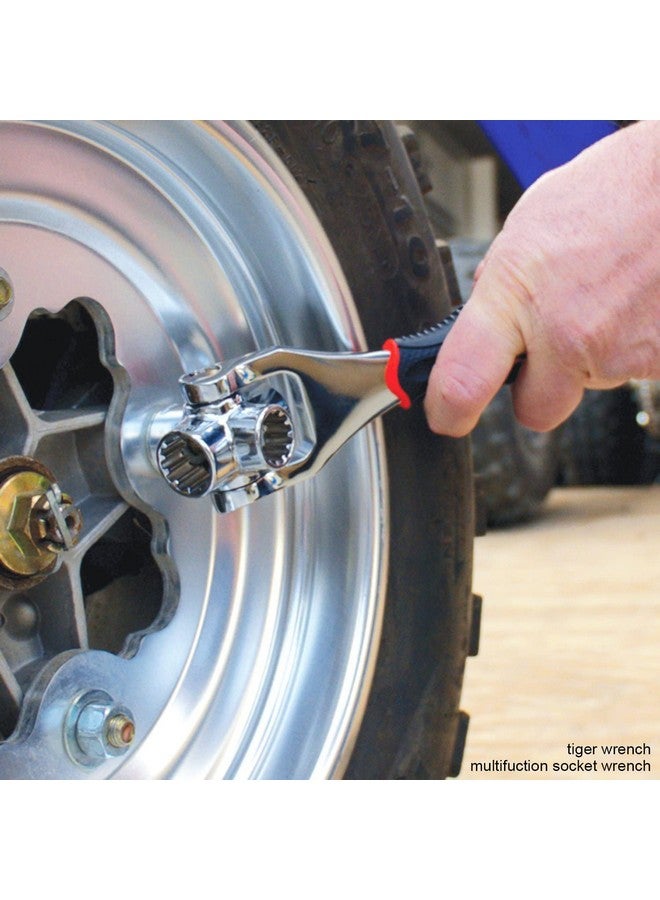 Brezzycloud Multi-Function Torx head Tiger Socket Wrench, 48 Tools In One with 360 Degree Rotating Head Works with Spline Bolts, 6-Point, 12-Point, and Any Size Standard or Metric - Image 2