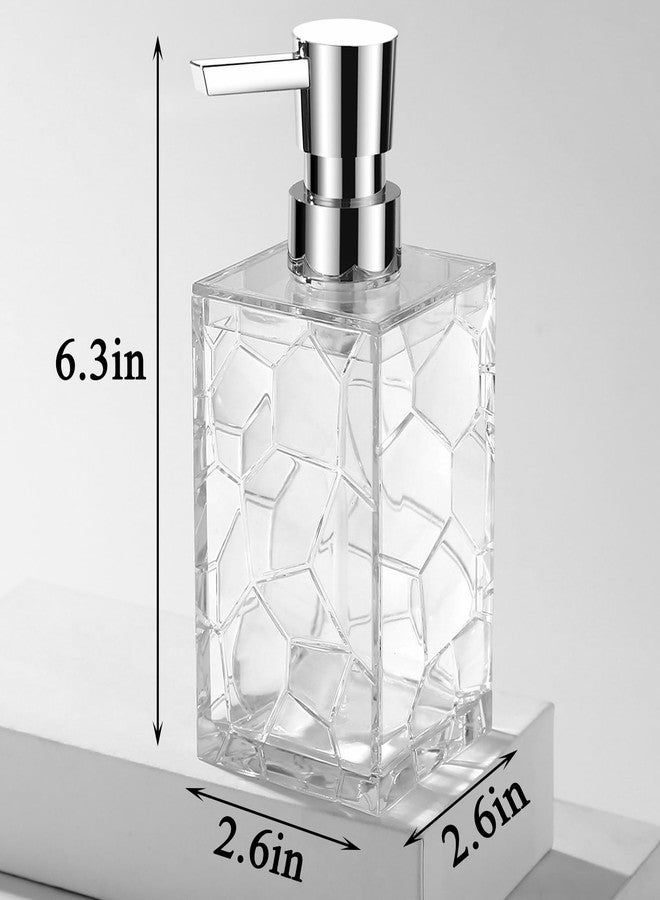 JiatuA Hand Soap Dispenser, Clear Acrylic Plastic Liquid Pump Bottles Refillable Lotion Dispenser for Bathroom Decor Kitchen College Dorm - Image 5