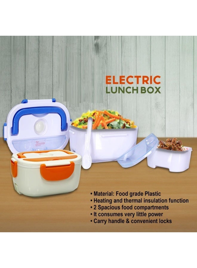 Rizwan ريزوان أرد صندوق غداء كهربائي محمول متعدد الوظائف 40 واط | صندوق غداء كهربائي | صندوق تيفين | صندوق غداء، 1.5 لتر (متعدد الألوان) - Image 3