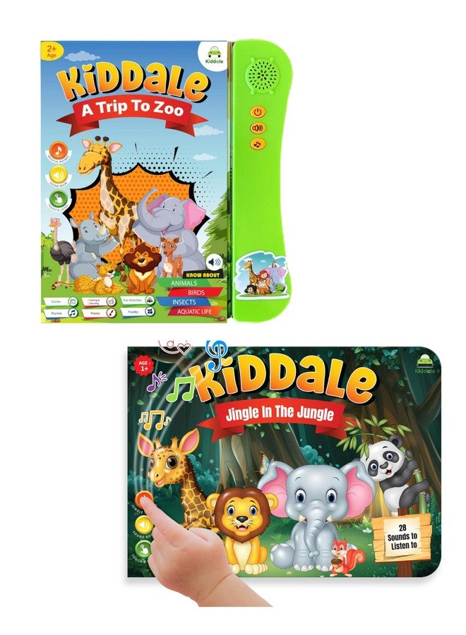 Kiddale 2-Pack Trip to Zoo and Jingle in The Jungle Musical Interactive Sound Books - Image 2