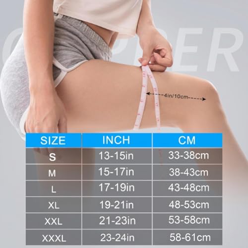 JHVW Copper Knee Brace for Women Men 2-Pack, Knee Compression Sleeve with Straps, Knee Braces for Knee Pain, Knee Support for Running Working - Image 2