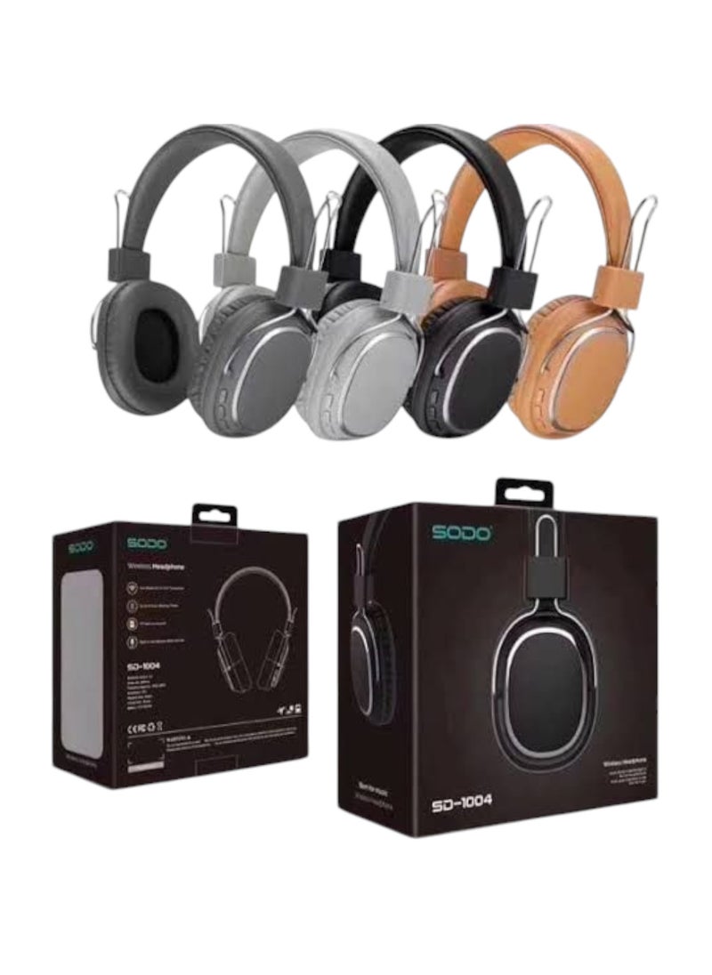SODO - Sodo Sd-1004 Wireless Music Headset with Built-in Microphone for Walk and Talk - Grey - Image 1