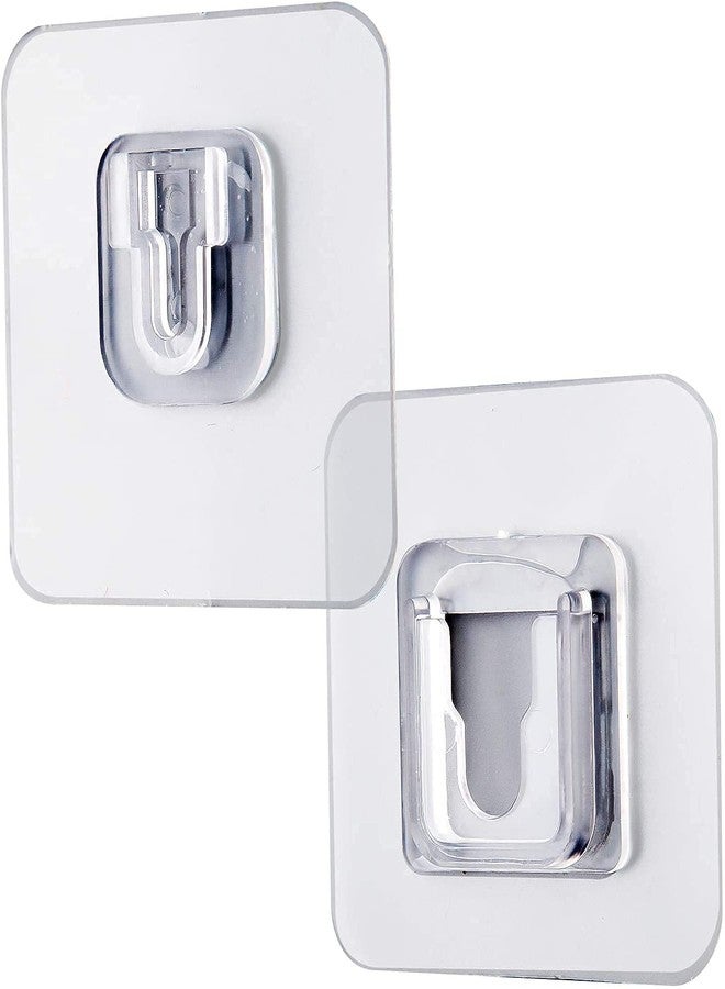 Delzon New Double-Sided Adhesive Wall Hooks Heavy-Duty Seamless Adhesive Hook Non-Marking Punch-Free Screw Wall Stickers – 10 Pcs - Image 2