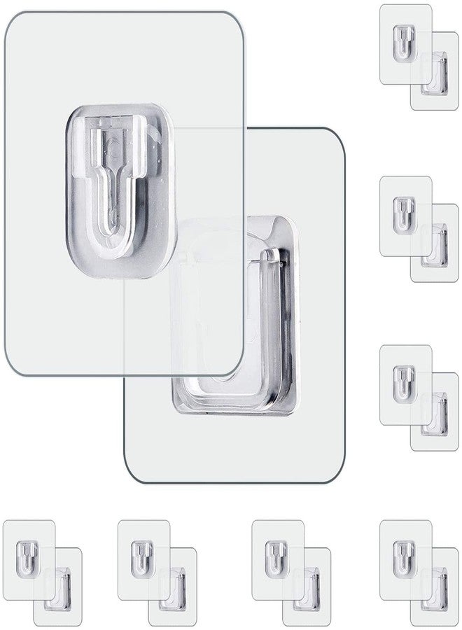 Delzon New Double-Sided Adhesive Wall Hooks Heavy-Duty Seamless Adhesive Hook Non-Marking Punch-Free Screw Wall Stickers – 10 Pcs - Image 1