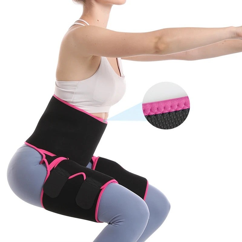 Bluejw 5024# High Waist Slim Thigh Trimmer Neoprene Tummy Butt Lifter Waist Legs Trainer Belt Waist Trimmers - Image 2
