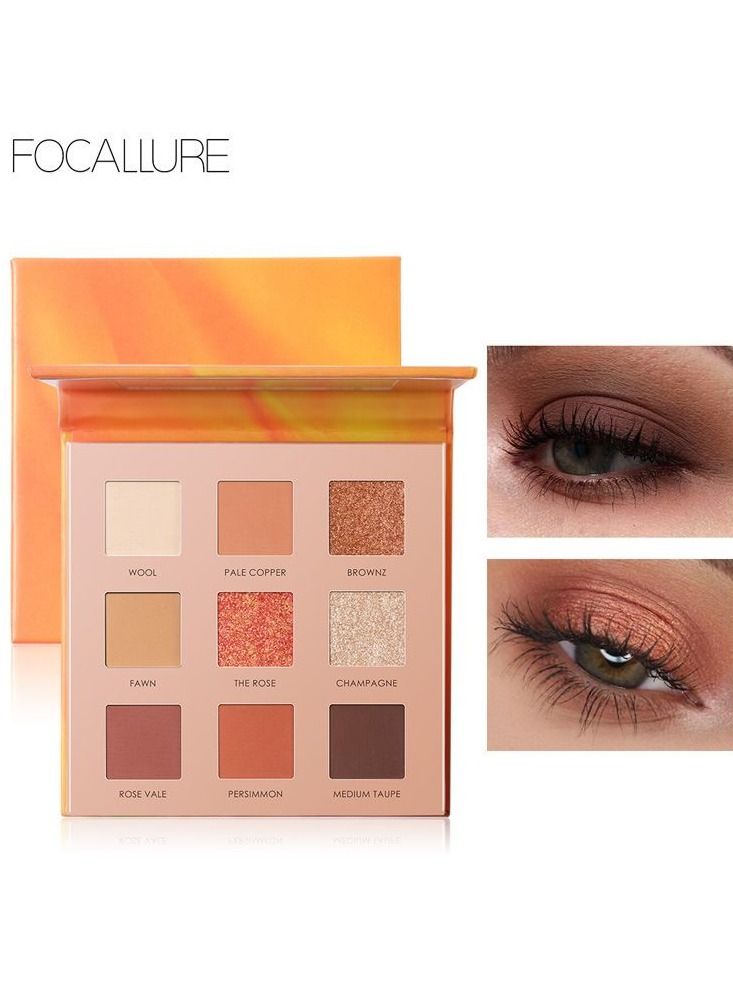 Focallure 9-Pan Eyeshadow Palette #1 Ring The Alarm - Image 1