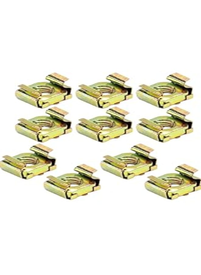 M5 Iron Cage Nuts - High Quality Galvanized Steel - Set of 20 - Ideal for Server Cabins, Grilles and Racks - Silver