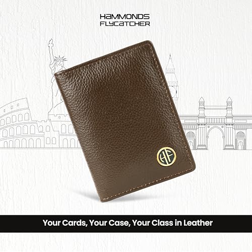 HAMMONDS FLYCATCHER Genuine Leather Card Holder Wallet for Man & Women, RFID Protected ATM/Credit Card Holder Wallet for Men with 4 Slots(Fits Upto 8 Cards), Gift for Men - Brushwood - Image 2