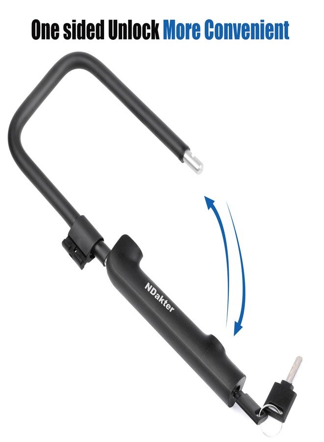 NDakter Bike U-Lock,14mm Mini Lightweight Bicycle U-Shaped Lock with 2 Keys,Portable Heavy-Duty and Solid Bicycle Lock for Mountain Bikes, Road Bikes, Shop Doors, with Sturdy Mounting Bracket - Image 5