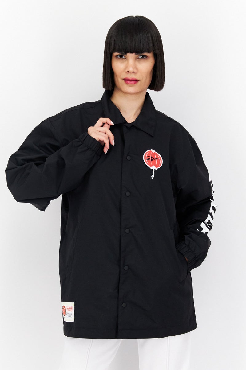 Reebok Women Sportswear Fit Brand Logo Training Jacket, Black - Image 1