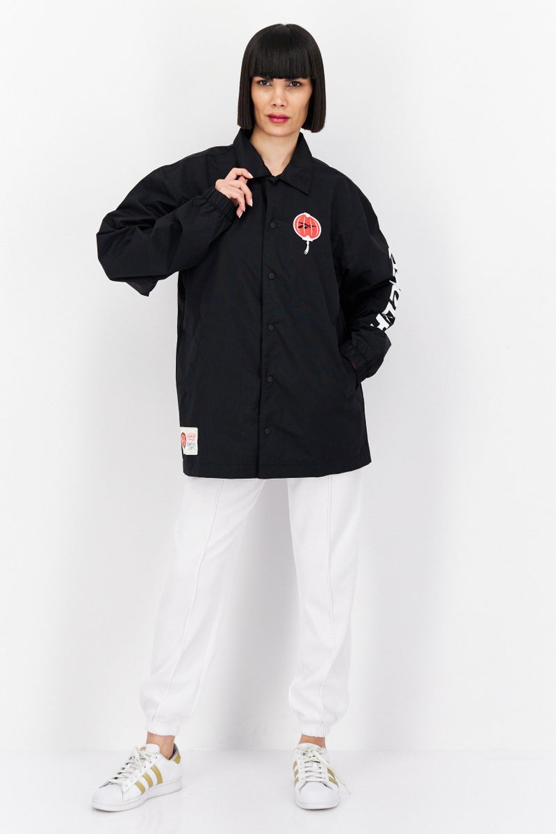 Reebok Women Sportswear Fit Brand Logo Training Jacket, Black - Image 3