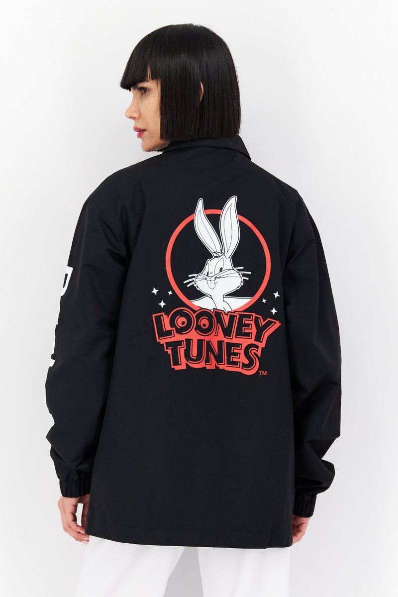 Reebok Women Sportswear Fit Brand Logo Training Jacket, Black - Image 2