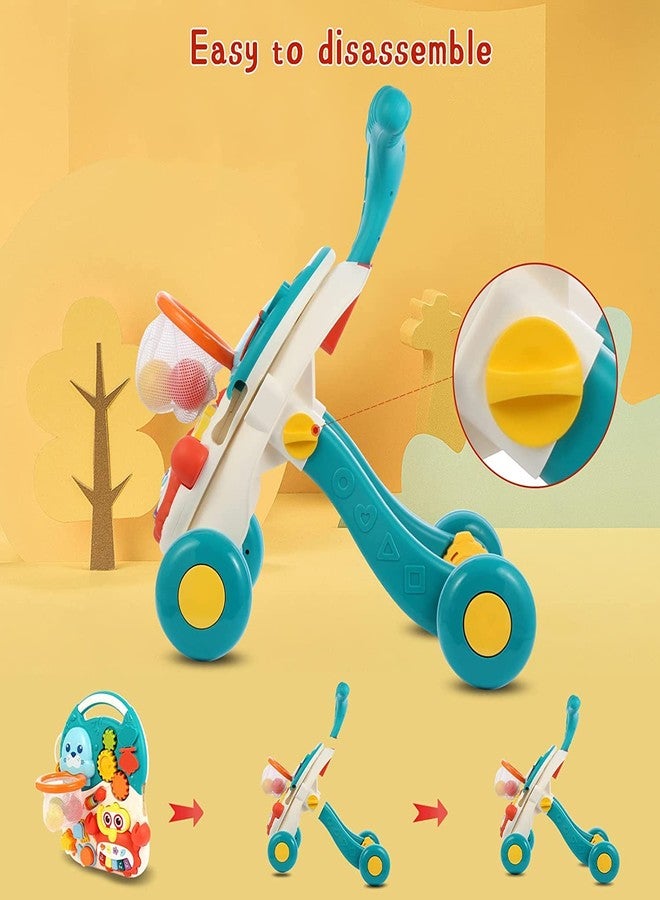 Sisliya Sit-to-Stand Walker With Activity Center - Multifunctional Baby Push Walker With Interactive Learning Table - Early Learning Infant for Toddlers - Adjustable Wheel Speed - Image 5