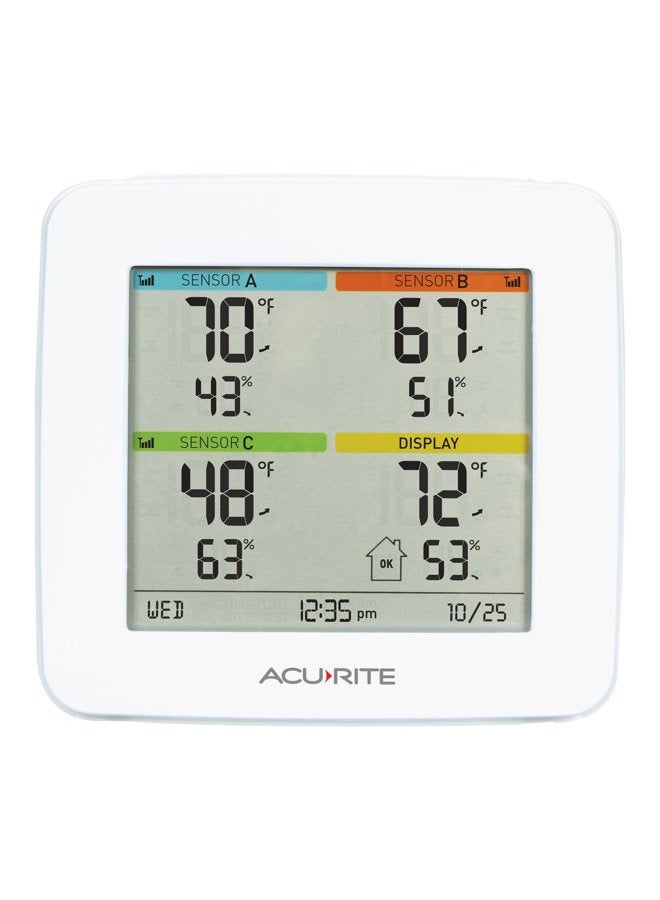 Acurite 01094M Temperature & Humidity Station with 3 Indoor/Outdoor Sensors, White - Image 2
